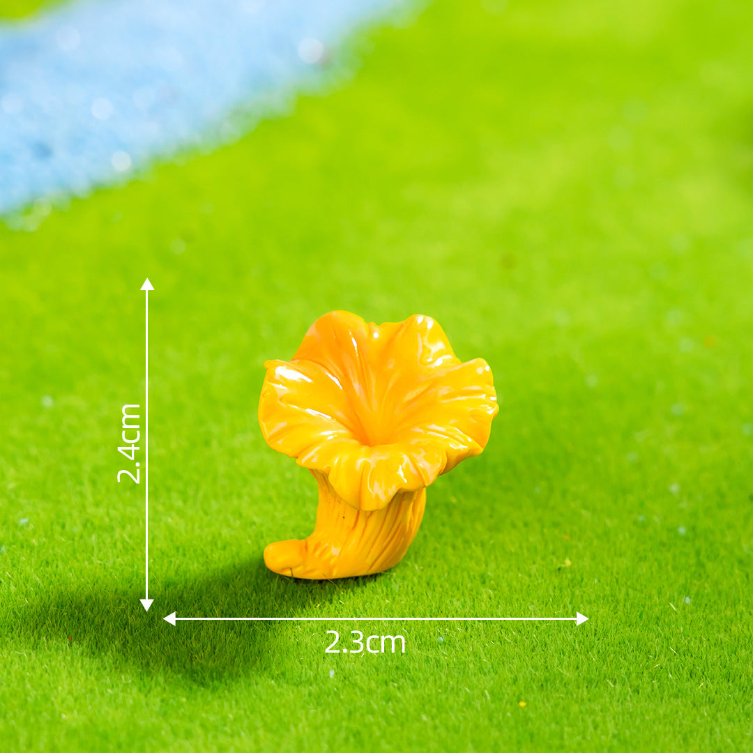 创意滴油苔藓微景观彩色蘑菇丛diy树脂小配件多肉造景夜光小摆件