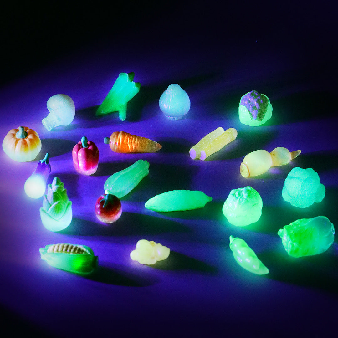 微景观小摆件夜光仿真蔬菜南瓜 创意diy装饰品微缩场景小摆件批发