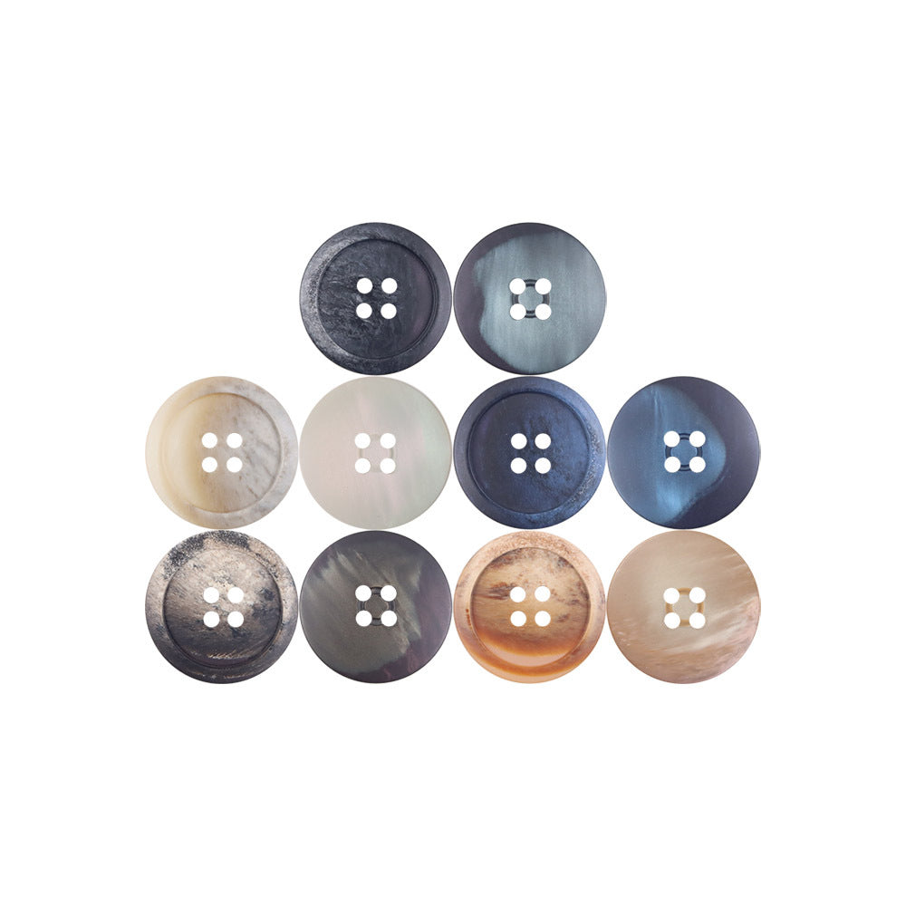 Bunli - DIY 10 Pack Gradient Recessed-Rim Round Button