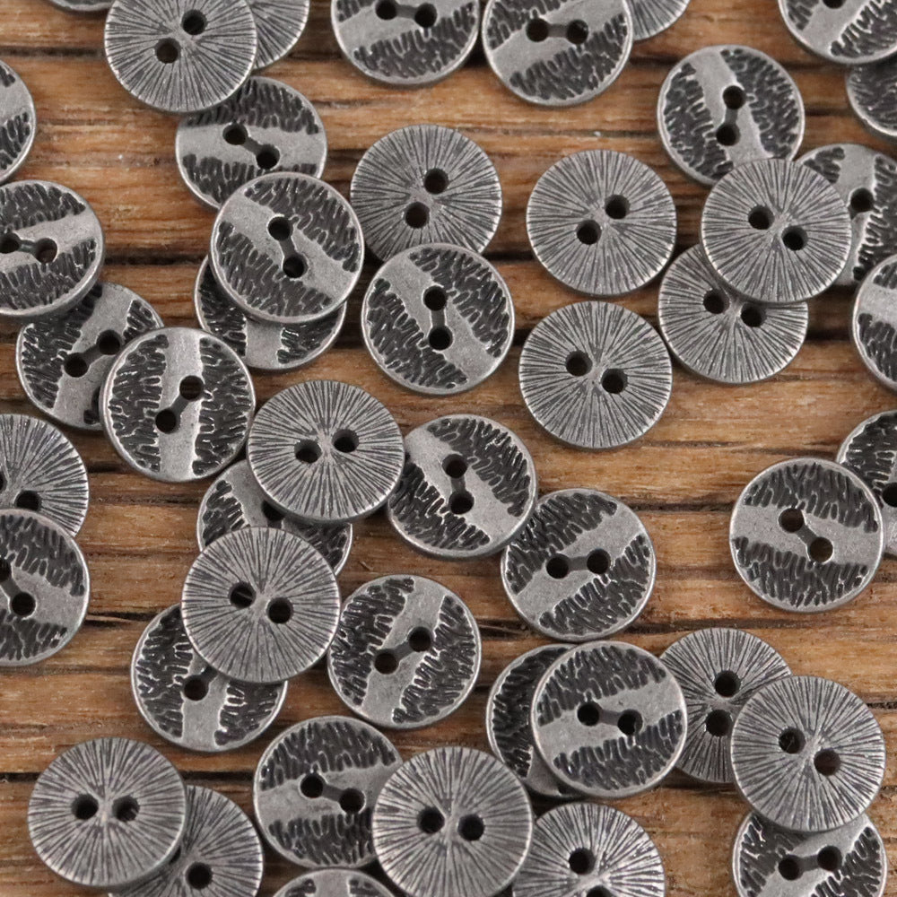 Bunli - DIY 10 Pack Textured Varied-Tone Round Button