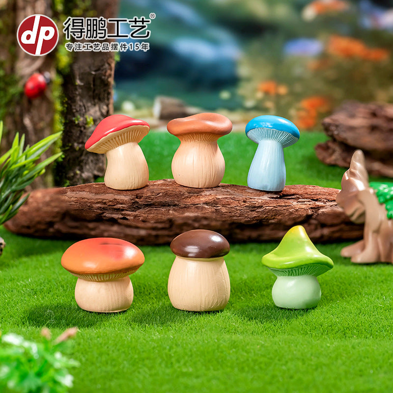 苔藓微景观卡通创意小蘑菇精灵树脂工艺品diy园艺盆栽装饰小摆件
