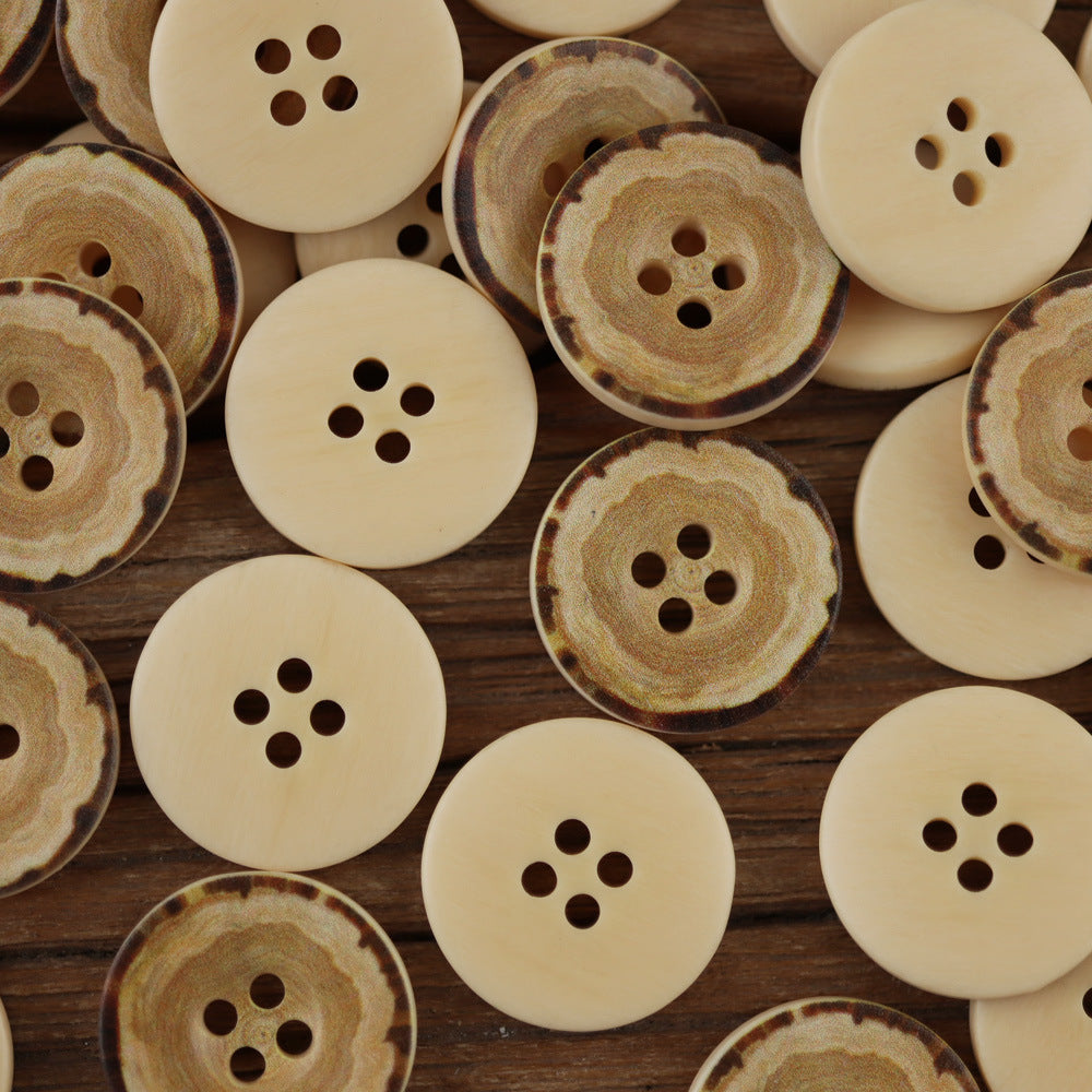 Bunli - DIY 10 Pack Concentric Mottled Round Button