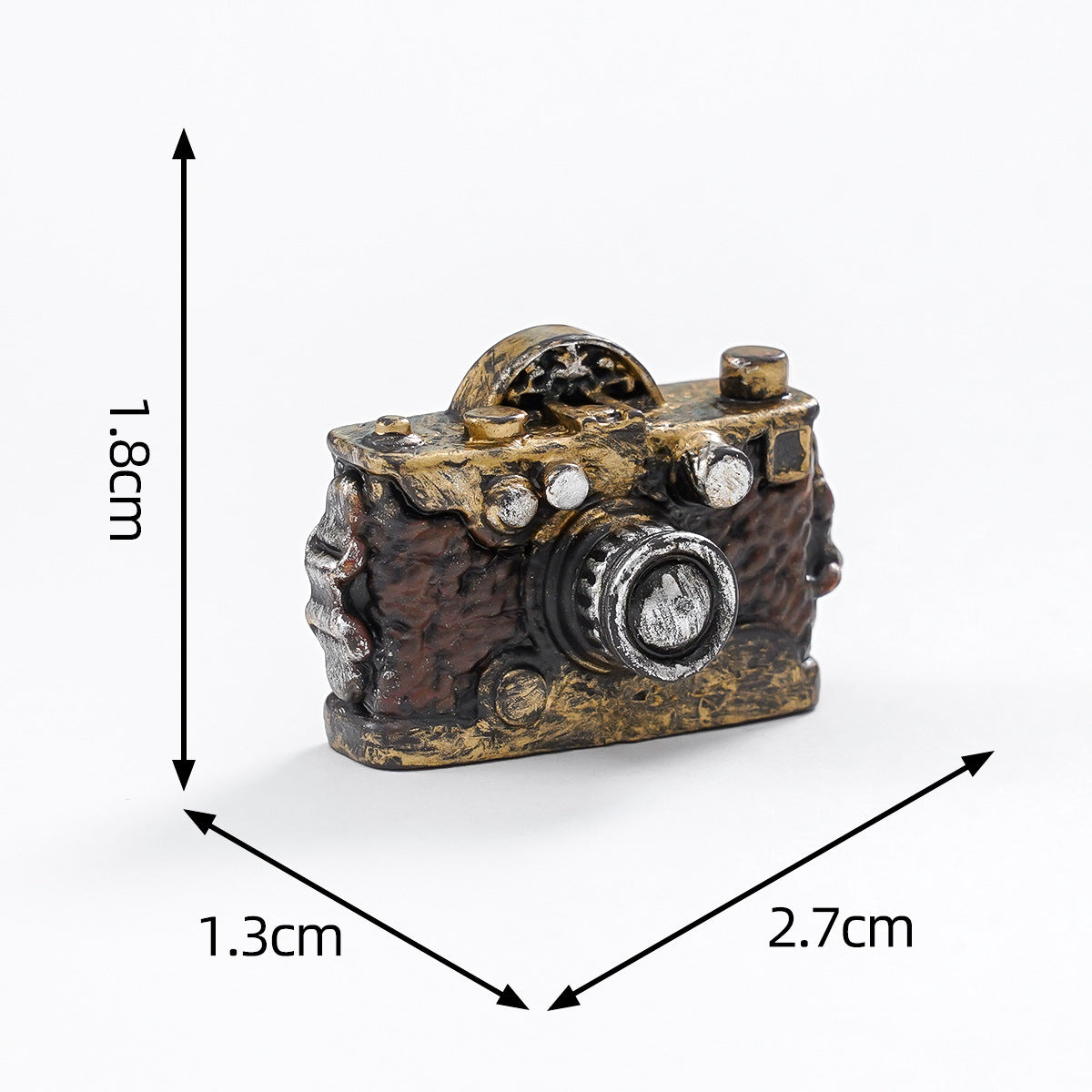 创意复古电话机相机奢华电器 娃娃屋diy装饰品配件迷你桌面小摆件