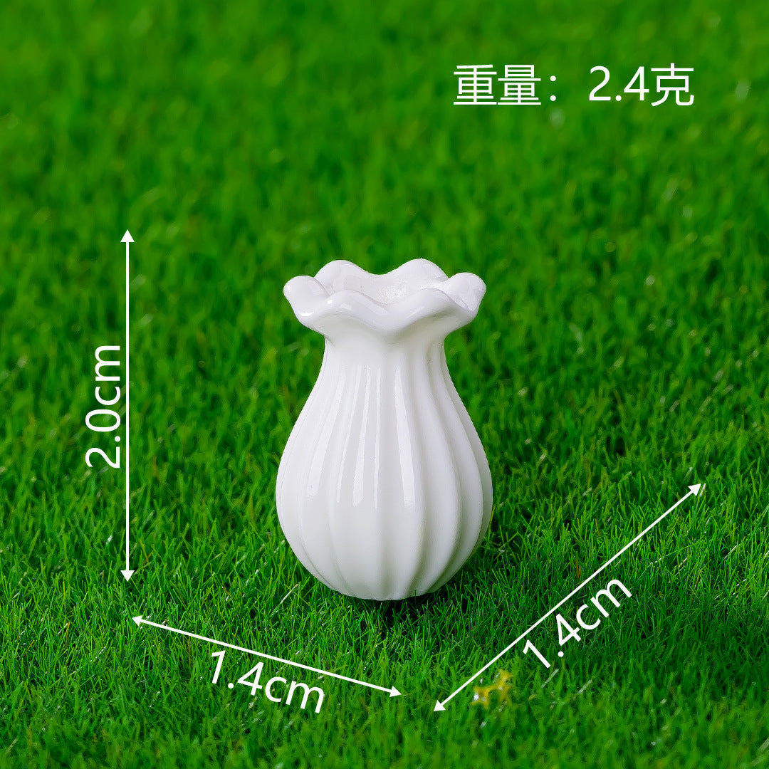 新品微景观复古法式花瓶 diy娃娃屋创意家具装饰品迷你桌面小摆件
