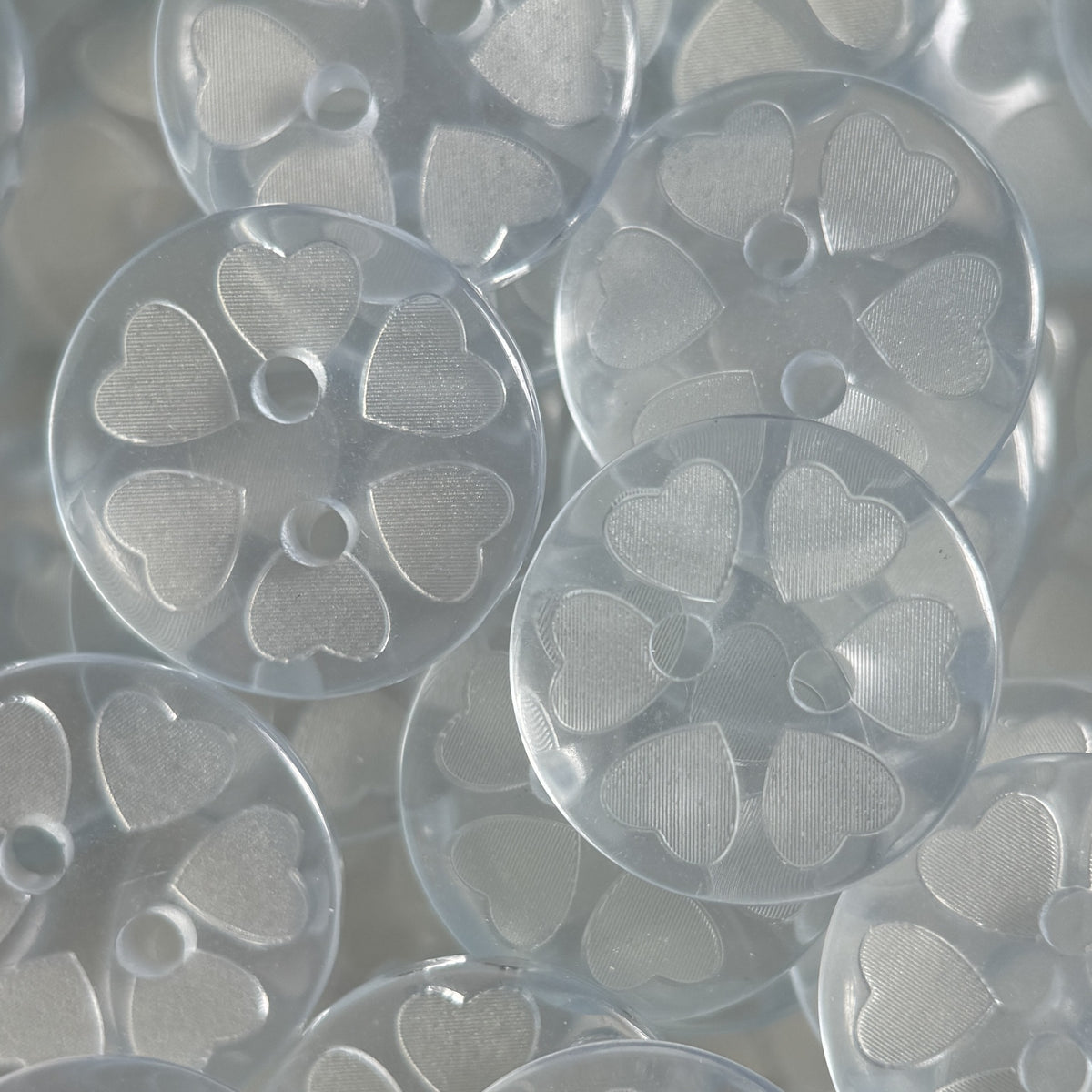 Bunli - DIY 10 Pack Translucent Clover-Pattern Button