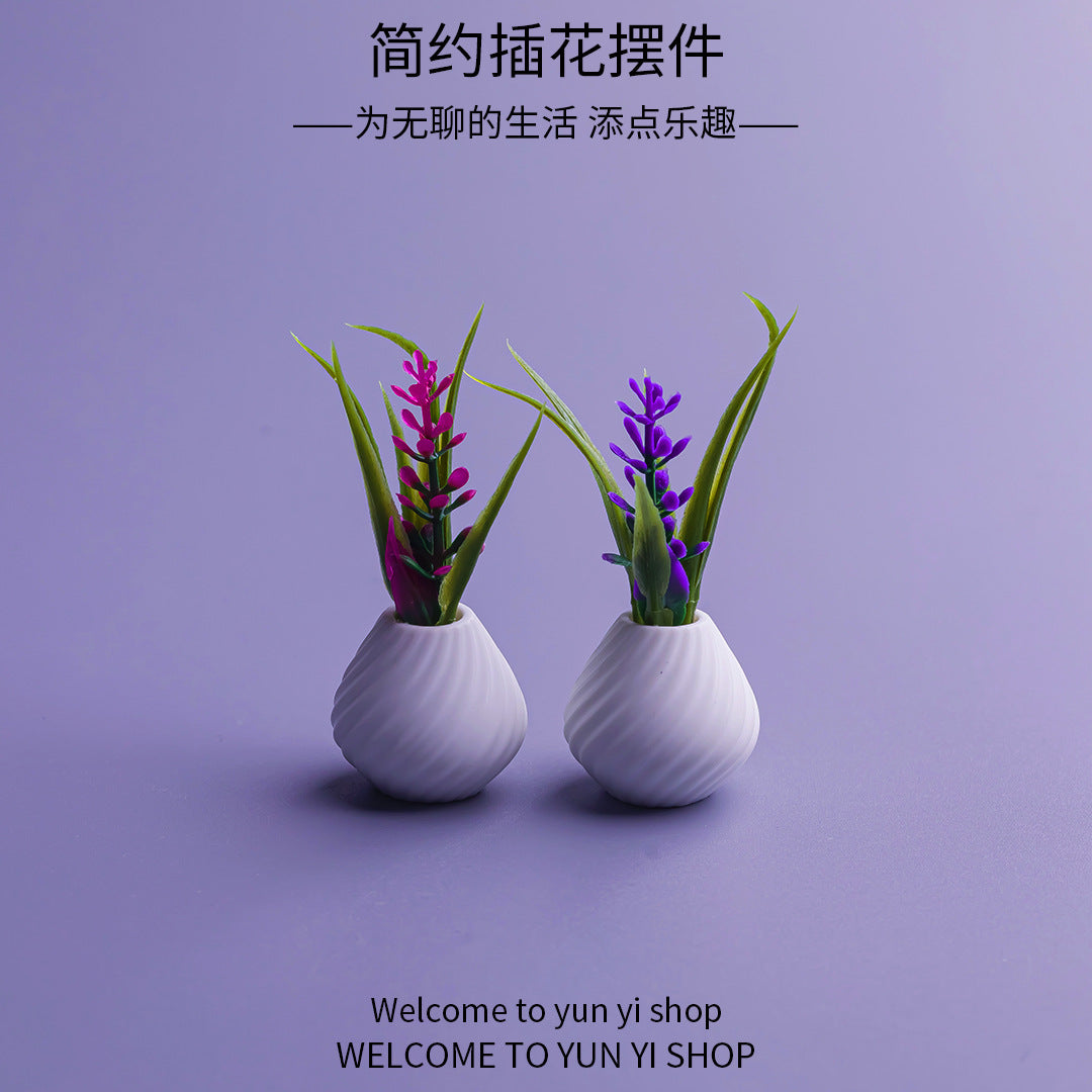 微景观创意迷你花瓶摆件 新品家居装饰品diy娃娃屋车载桌面小摆件