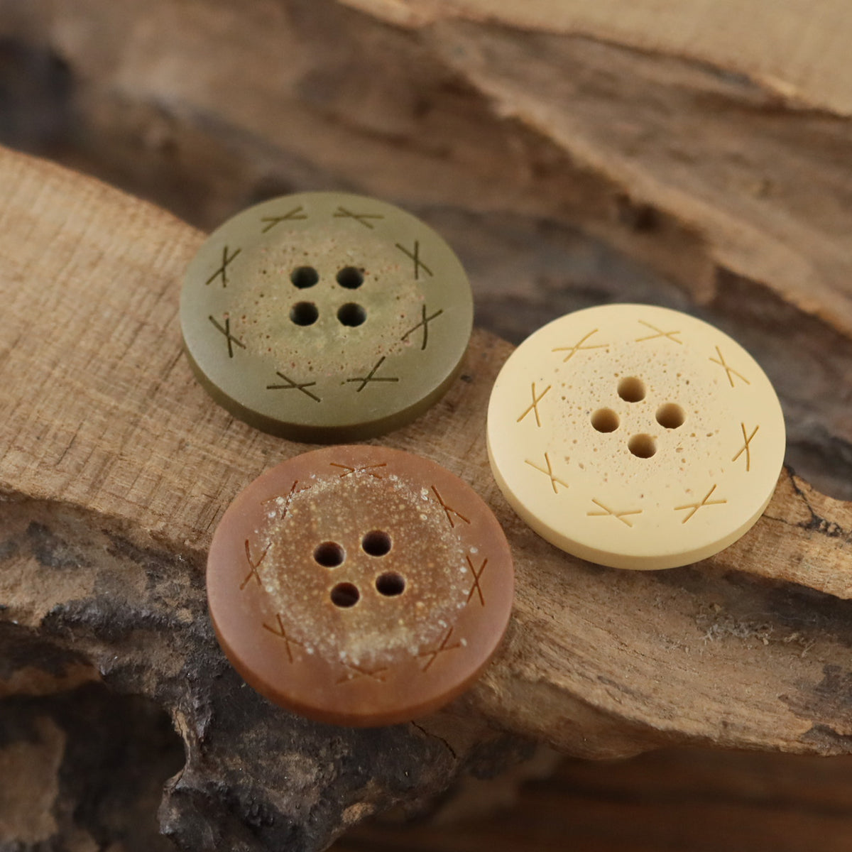 Bunli - DIY 10 Pack Engraved Round Button