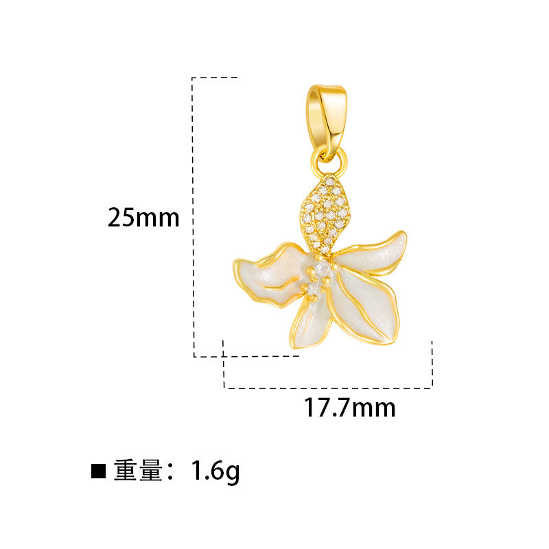 魅族三区 滴油花卉铜微镶系列向日葵玫瑰饰品配件DIY项链手链吊坠