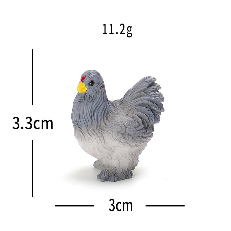 Objella - Textured Rooster Pose Miniature Ornament