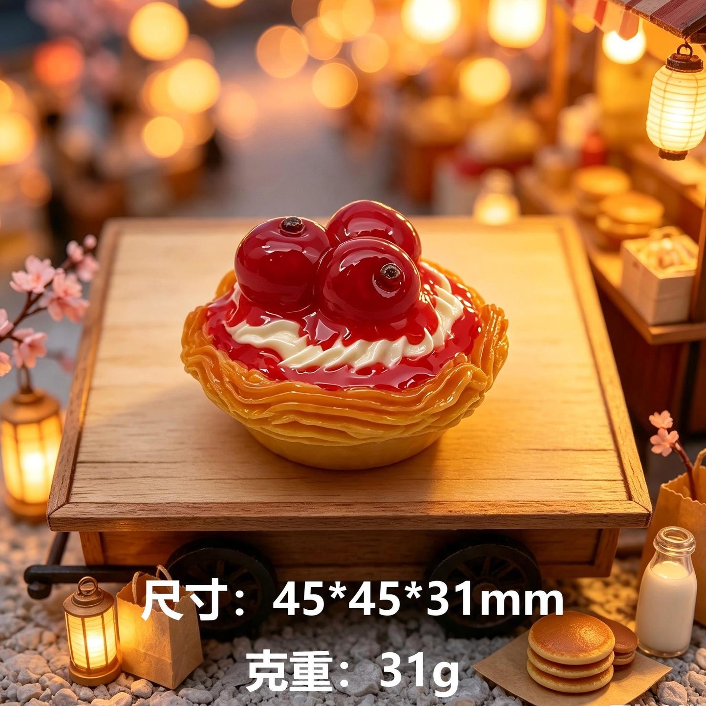 仿真水果千层蛋挞树脂配件微缩食玩小摆件DIY奶油胶手机壳材料