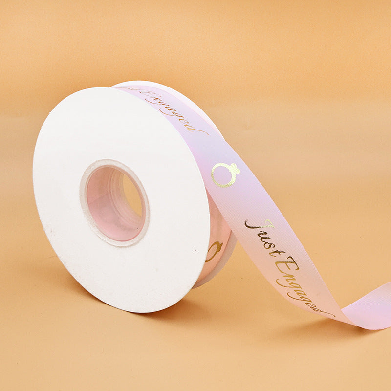 Rivora - Foil Just Engaged Ribbon