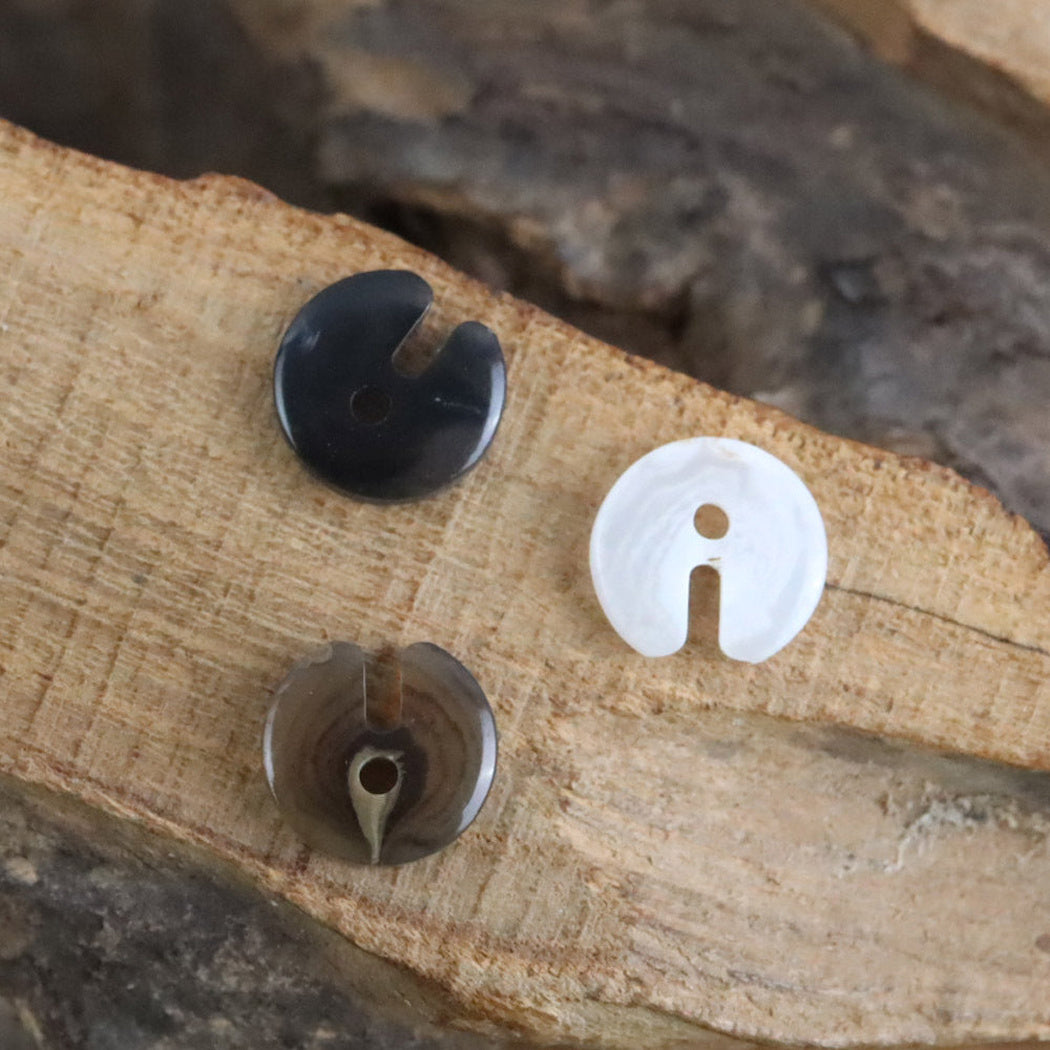 Bunli - DIY 10 Pack Open-Slot Round Sew-Through Button