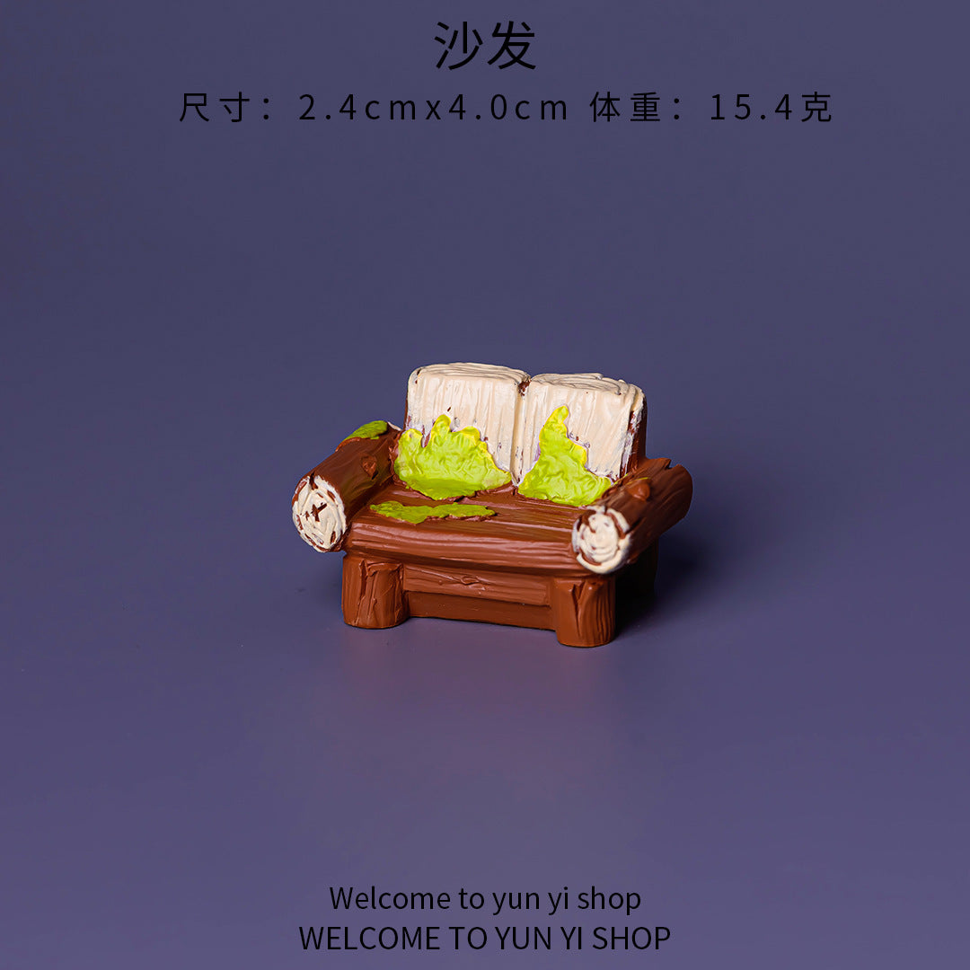 微景观创意写实红木家具 diy古风摆件家居客厅装饰车载桌面小摆件
