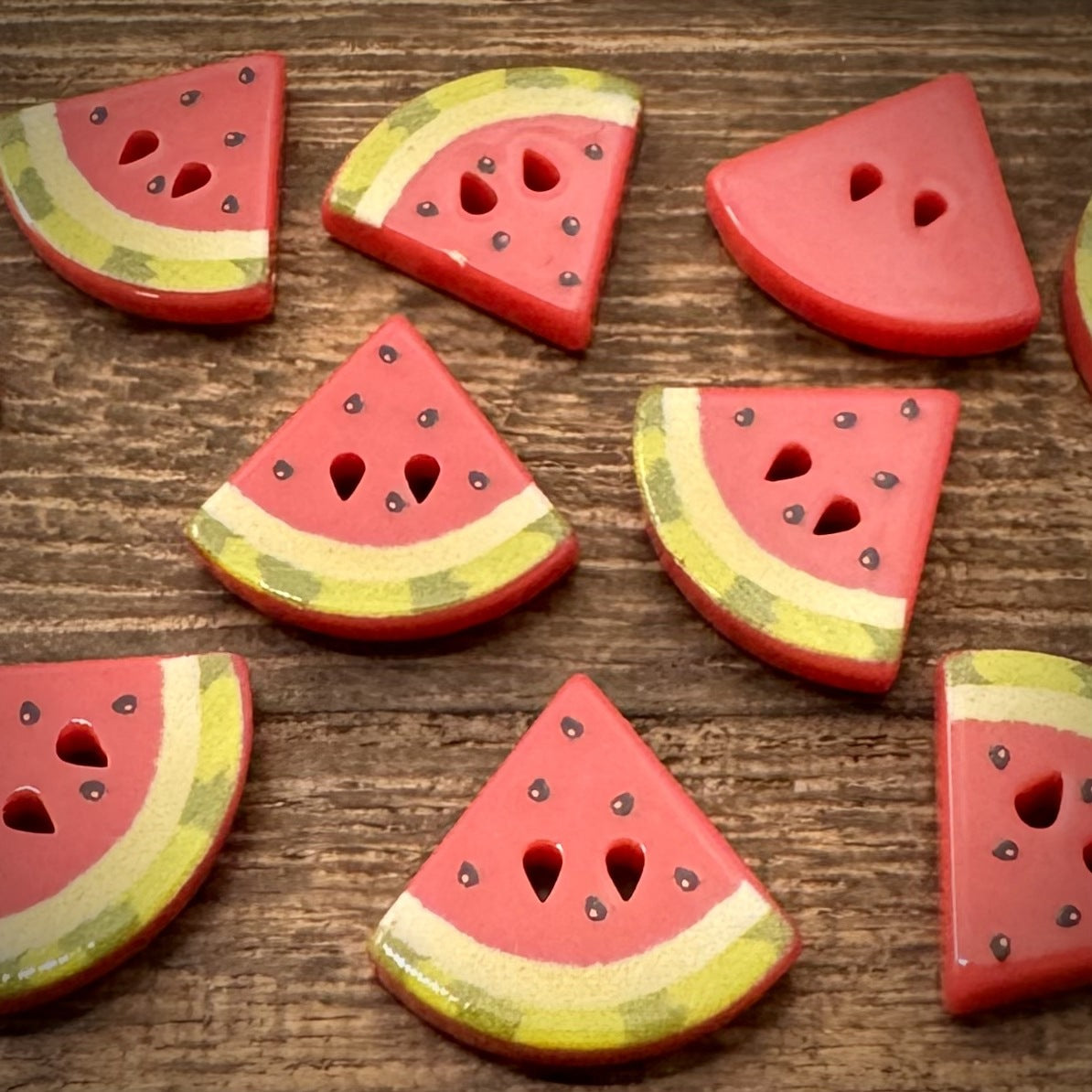 Bunli - DIY 10 Pack Cartoon Watermelon Two-Hole Button