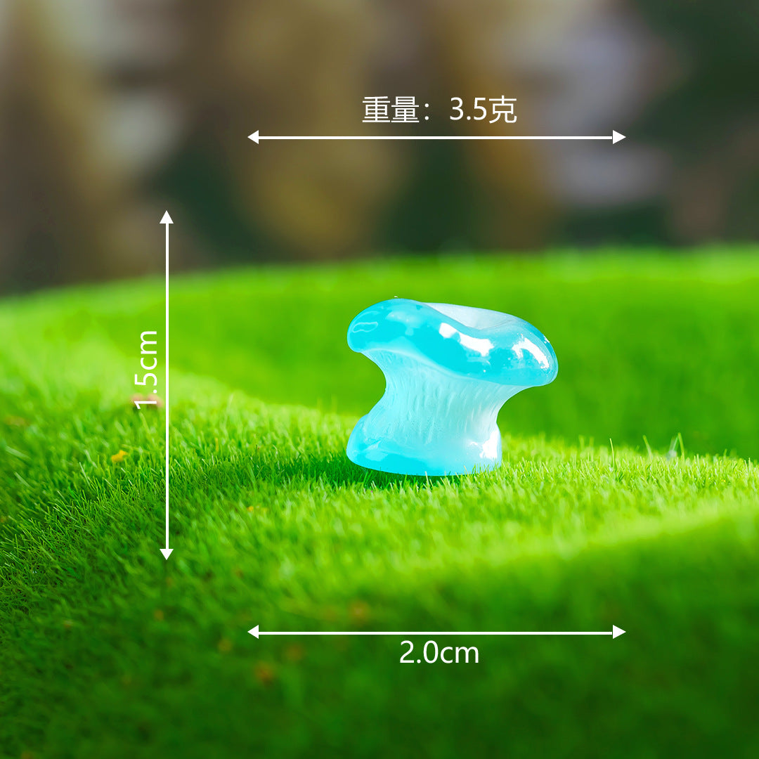 苔藓微景观创意简约仿真夜光小蘑菇 diy多肉造景装饰品配件小摆件
