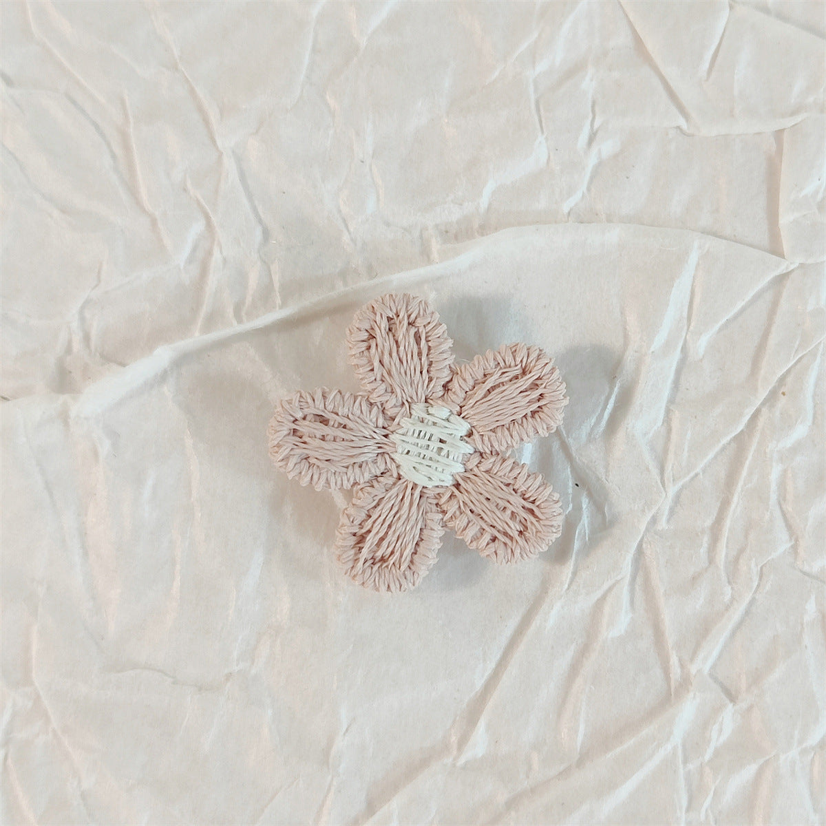 小清新彩色毛线五瓣花小花花朵配件 diy儿童服饰包包鞋袜装饰辅料