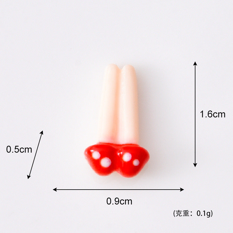 新品卡通红蘑菇全套厨具微缩配件 迷你娃娃屋diy童话小屋树脂摆件
