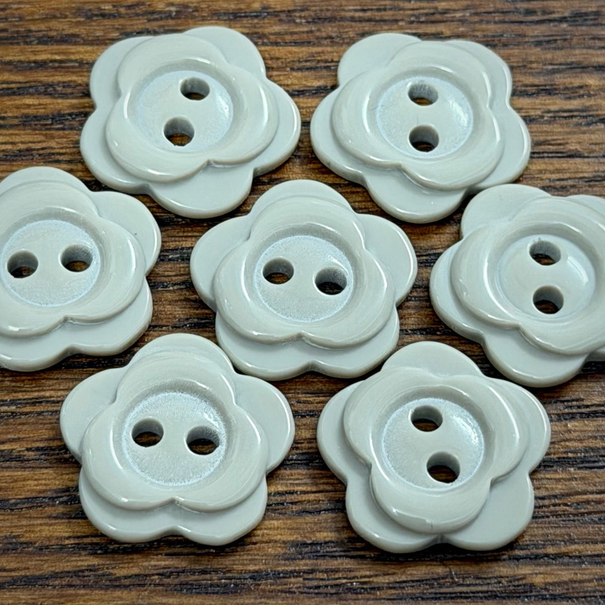 Bunli - DIY 10 Pack Layered Five-Petal Flower Button
