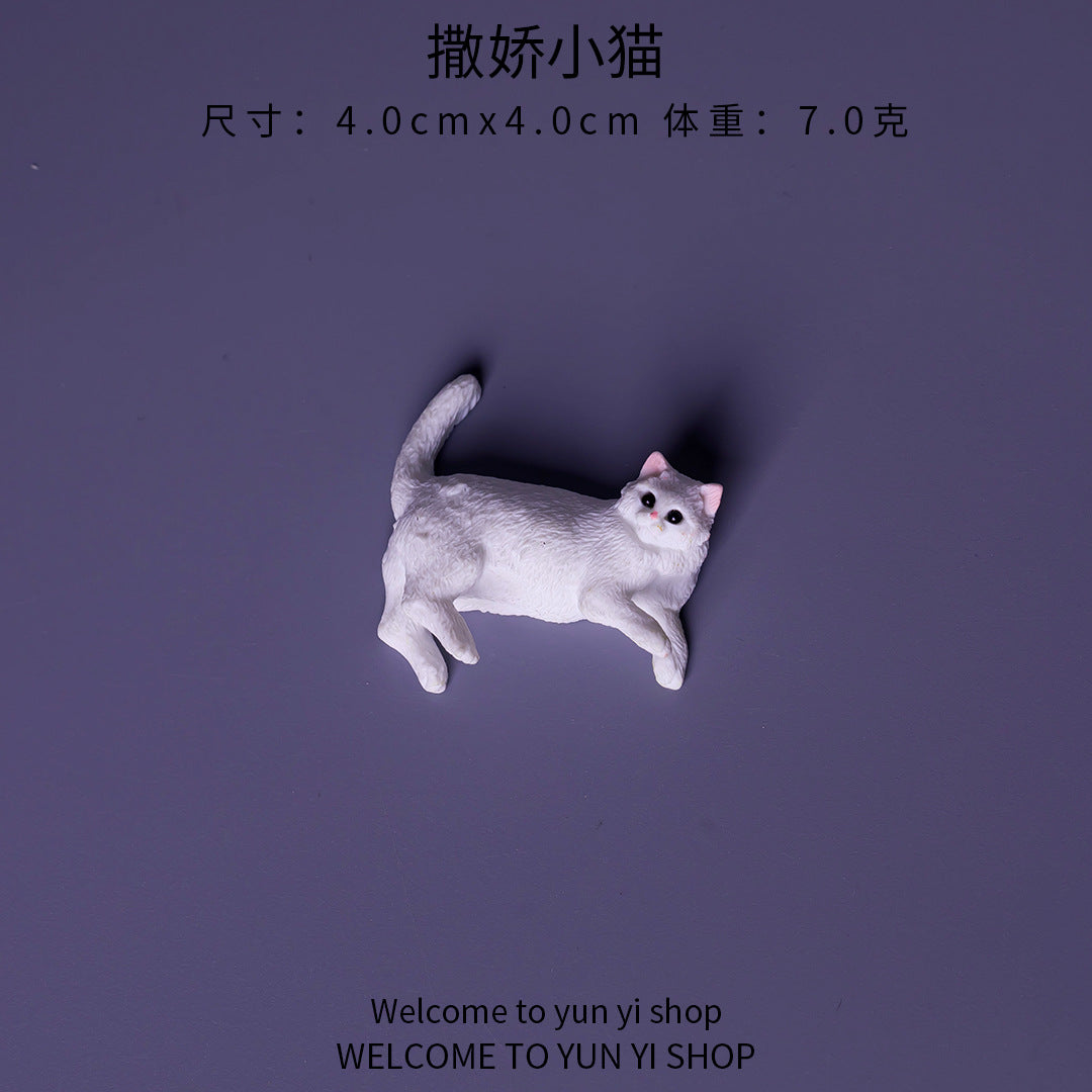 微景观写实小猫 创意树脂摆件卡通可爱小猫 办公室车载桌面小摆件