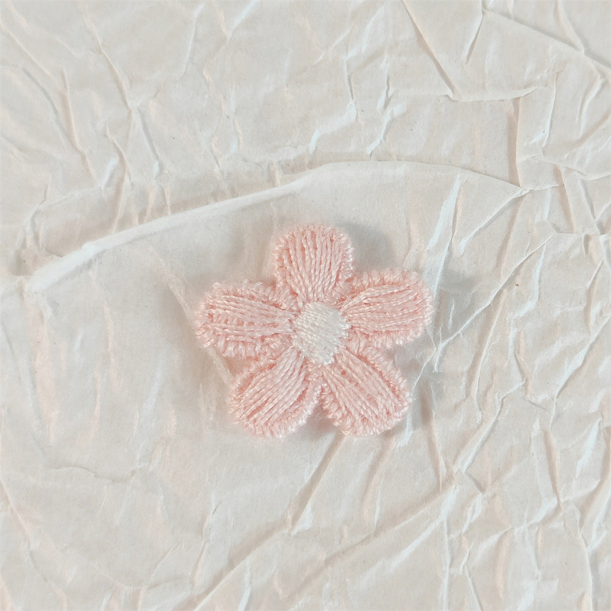 小清新彩色毛线五瓣花小花花朵配件 diy儿童服饰包包鞋袜装饰辅料
