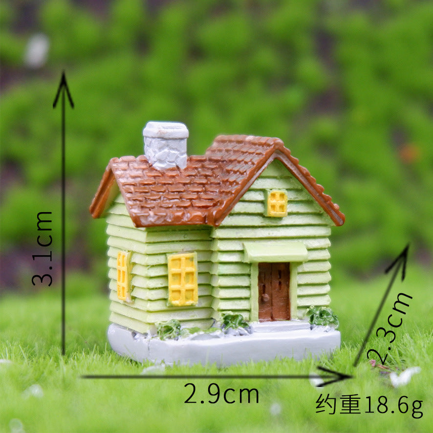 跨境乡村别墅树脂工艺品欧式风格多肉小房子创意造景装饰品微景观