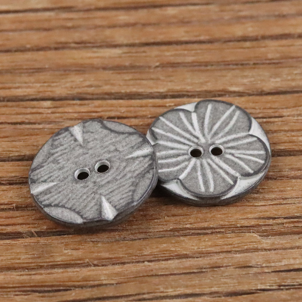 Bunli - DIY 10 Pack Floral Round Button