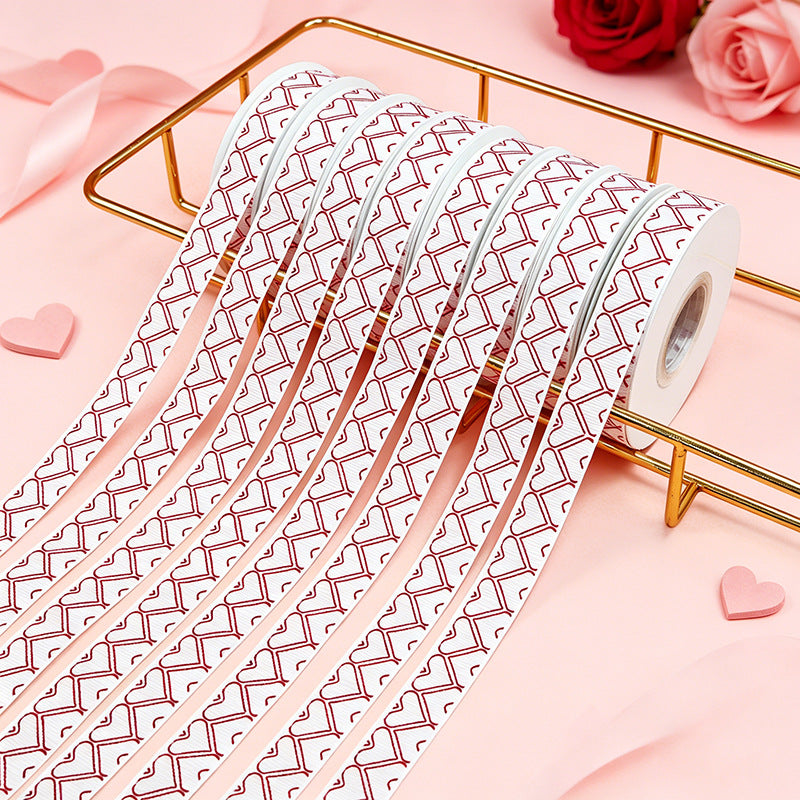 Rivora - Heart Print Gift Ribbon