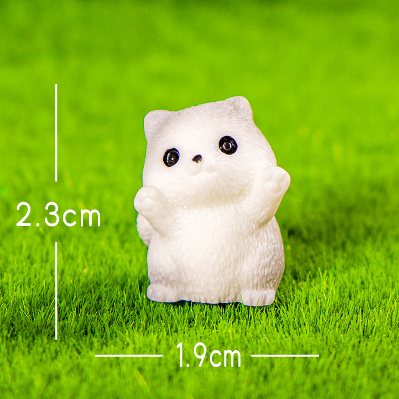 微景观摆件仿真小猫咪创意车载家居桌面树脂diy工艺装饰品小摆件