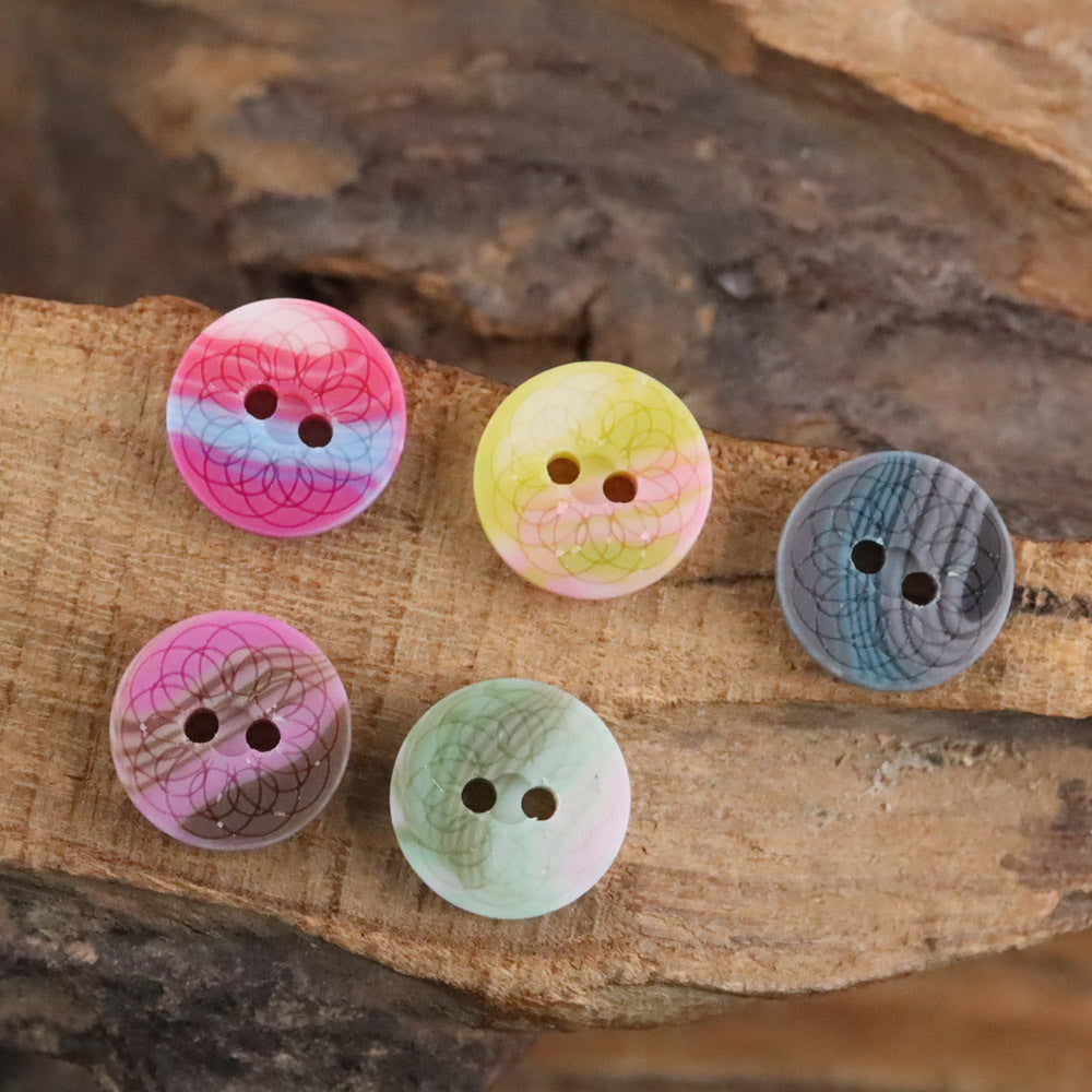 Bunli - DIY 10 Pack Layered Lotus Two Hole Button