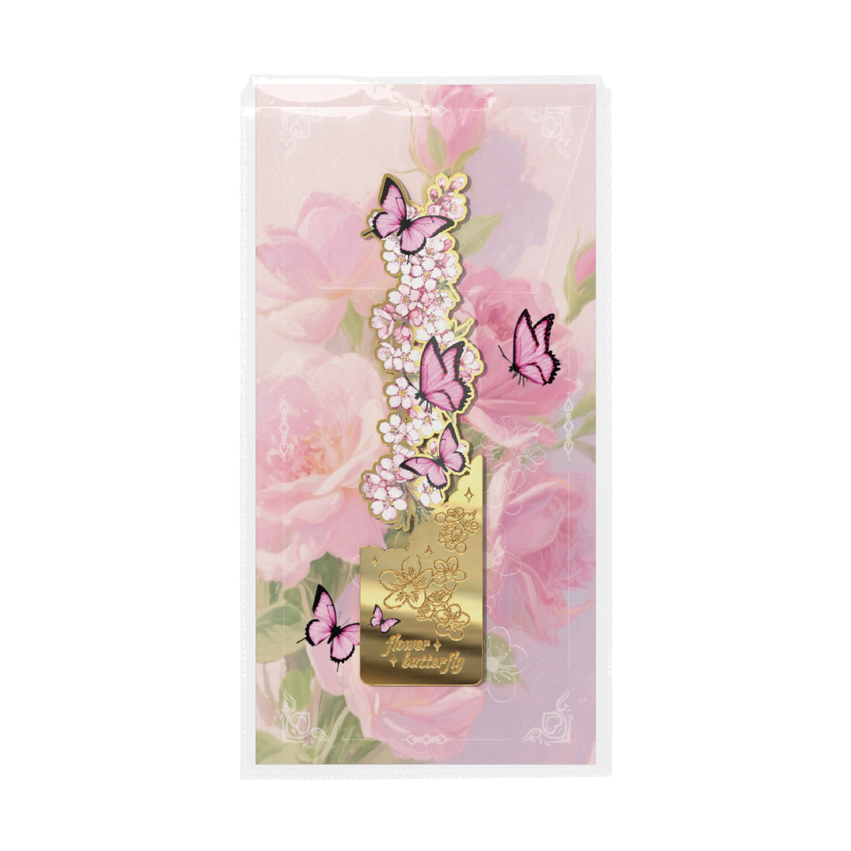 Novellea - Butterfly Flowering-Branch Script Bookmark