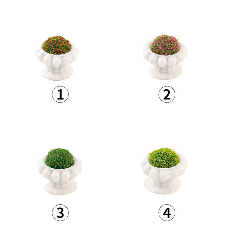 仿真花坛微景观摆件 娃娃屋创意小装饰 桌面卡通小摆件