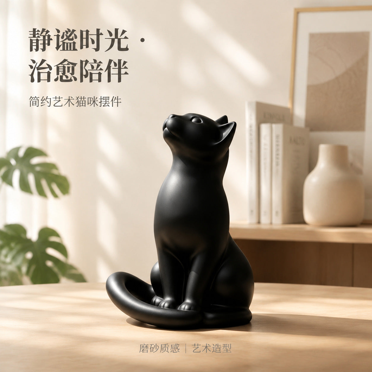 跨境新品树脂猫咪摆件治愈系桌面装饰品多色办公室家居小摆件现货