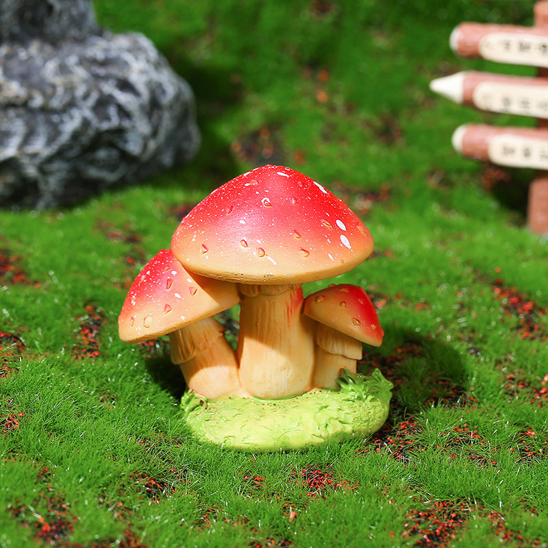 新款蘑菇摆件 苔藓微景装饰品 桌面树脂工艺品小摆件