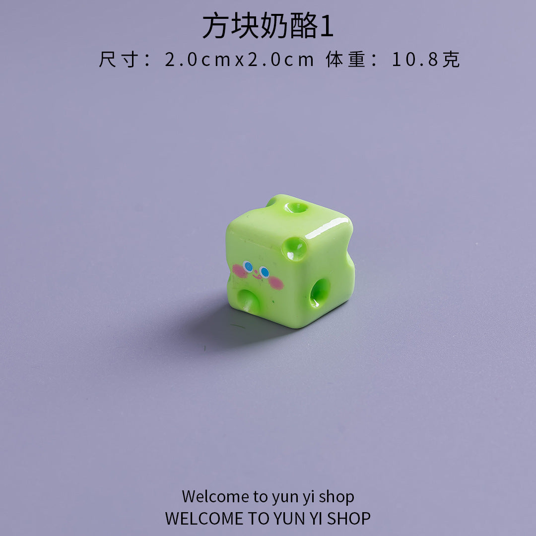 树脂摆件可爱奇趣小奶酪 微景观装饰品diy食玩造景配件桌面小摆件