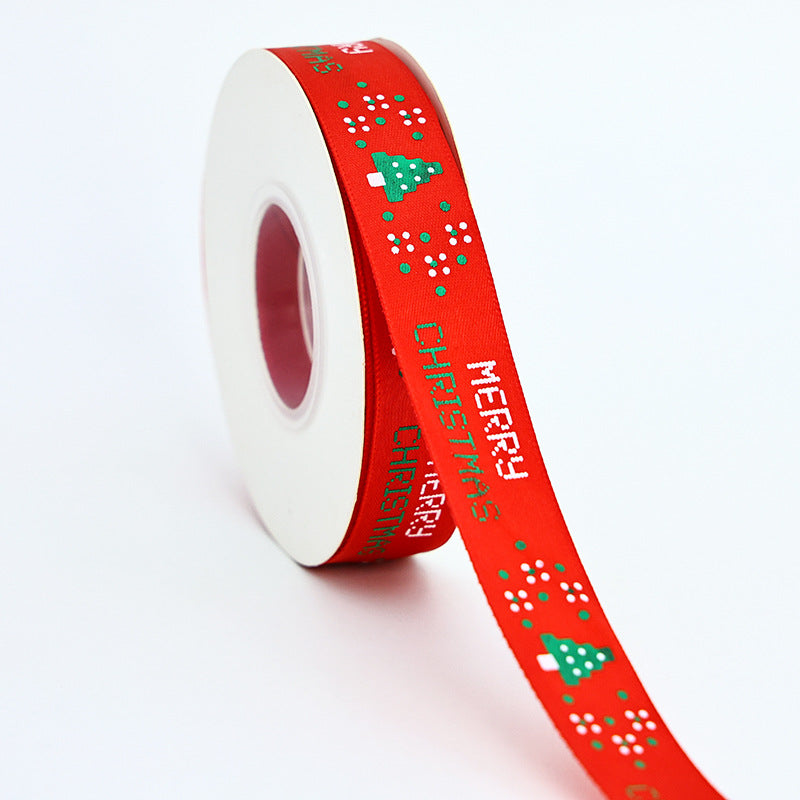 Rivora - Striped Christmas Print Ribbon