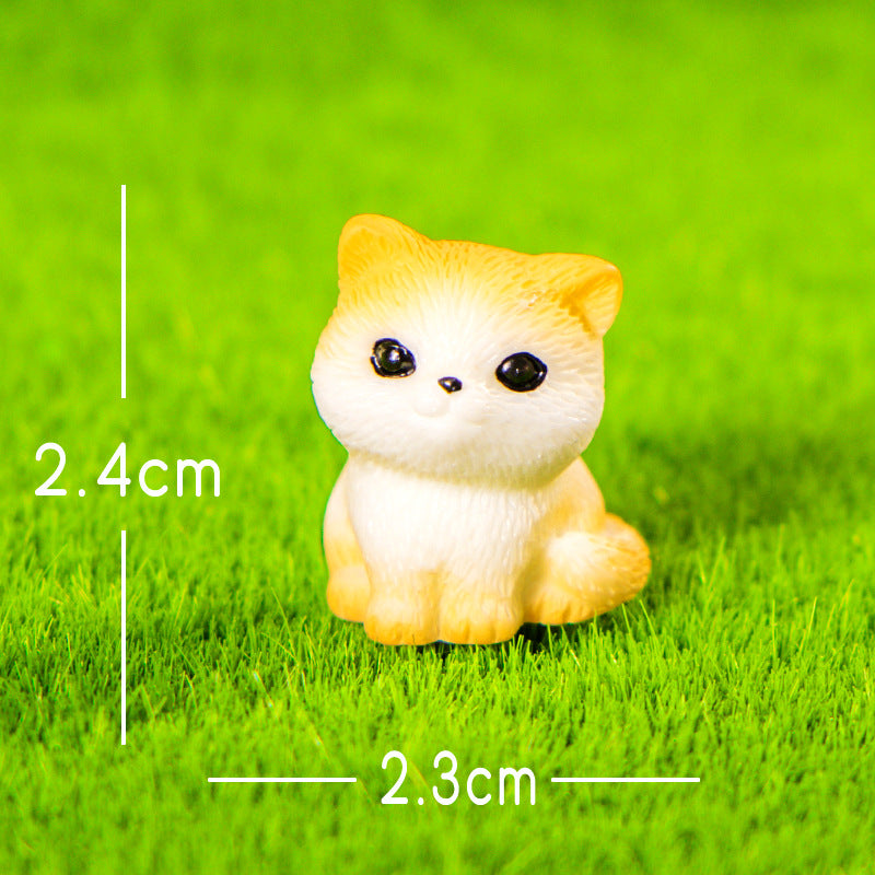 微景观摆件仿真小猫咪创意车载家居桌面树脂diy工艺装饰品小摆件