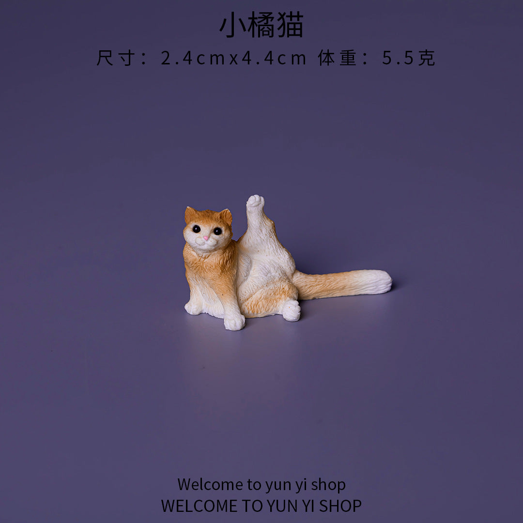 微景观写实小猫 创意树脂摆件卡通可爱小猫 办公室车载桌面小摆件