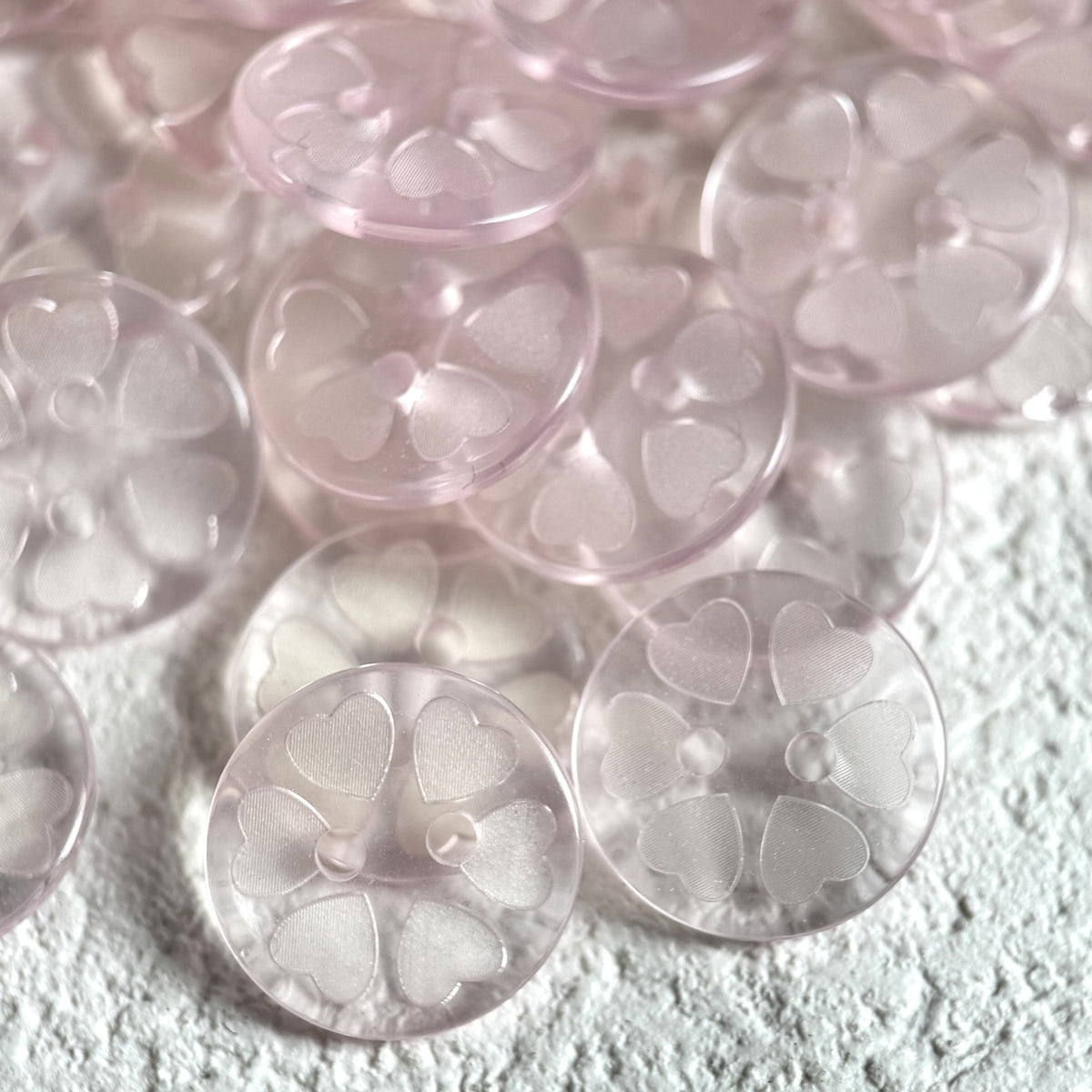 Bunli - DIY 10 Pack Translucent Clover-Pattern Button