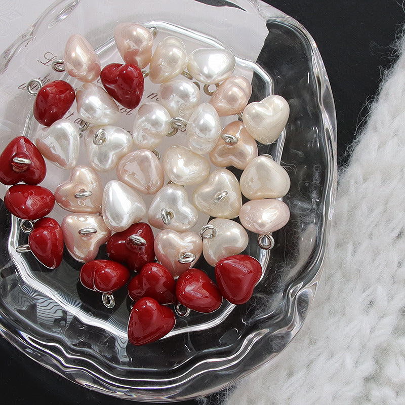 Bunli - DIY 10 Pack Four-Color Heart-Shaped Button