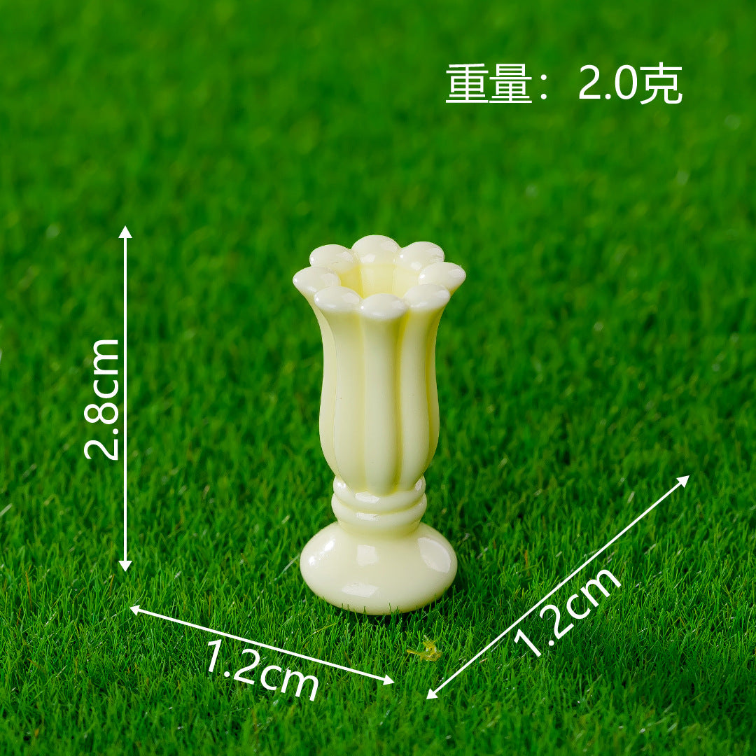 新品微景观复古法式花瓶 diy娃娃屋创意家具装饰品迷你桌面小摆件