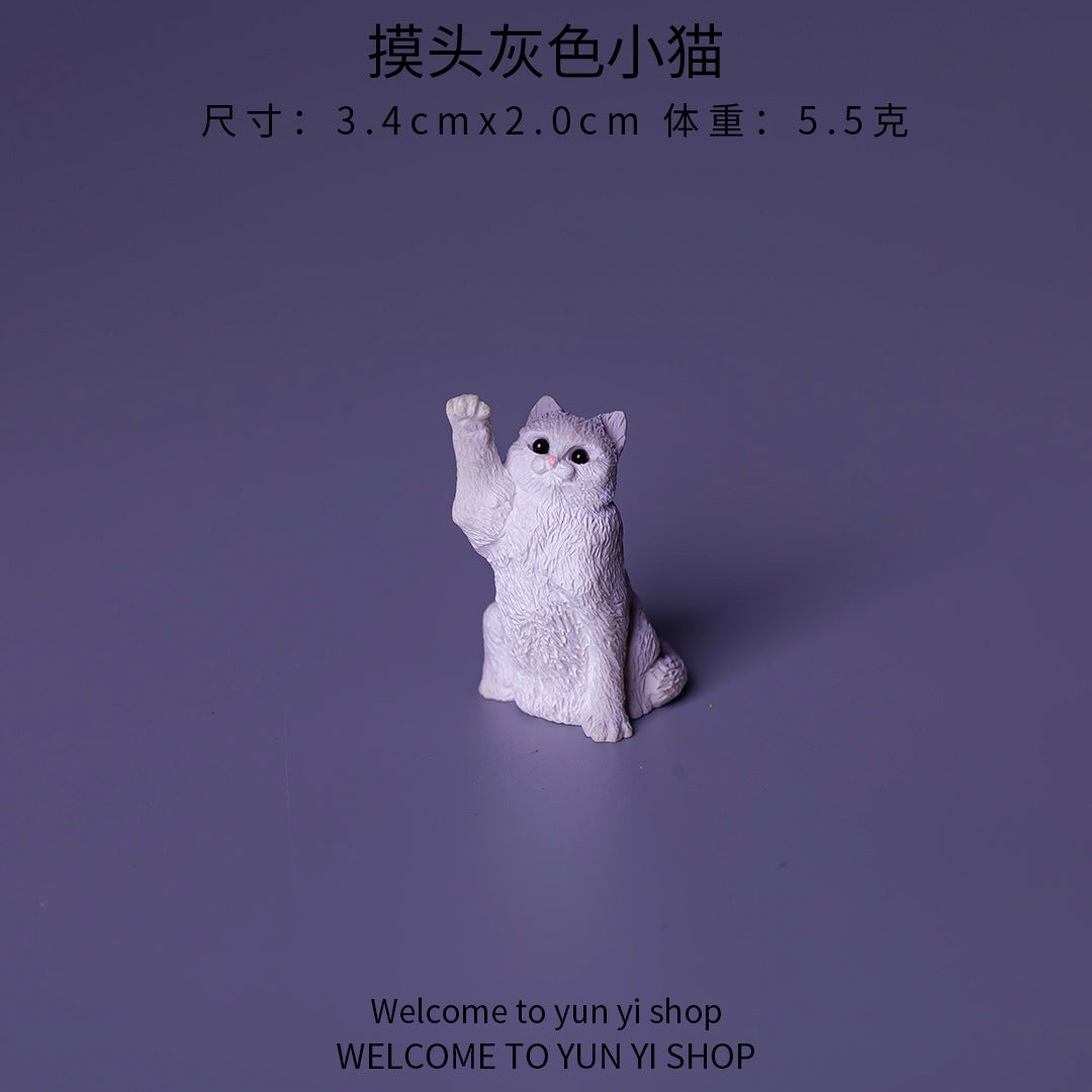 微景观写实小猫 创意树脂摆件卡通可爱小猫 办公室车载桌面小摆件