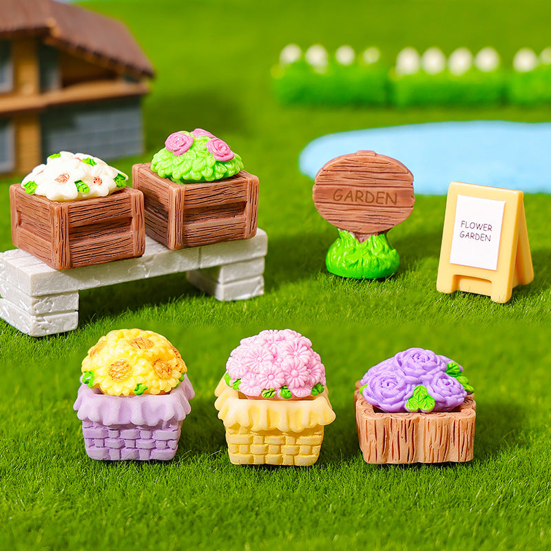 Objella - Flower Garden Scene Miniature Ornament
