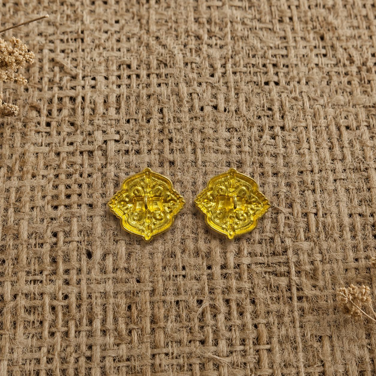 复古高档中式金色菱形扣子针织衫服饰外套高档手缝辅料金属纽扣