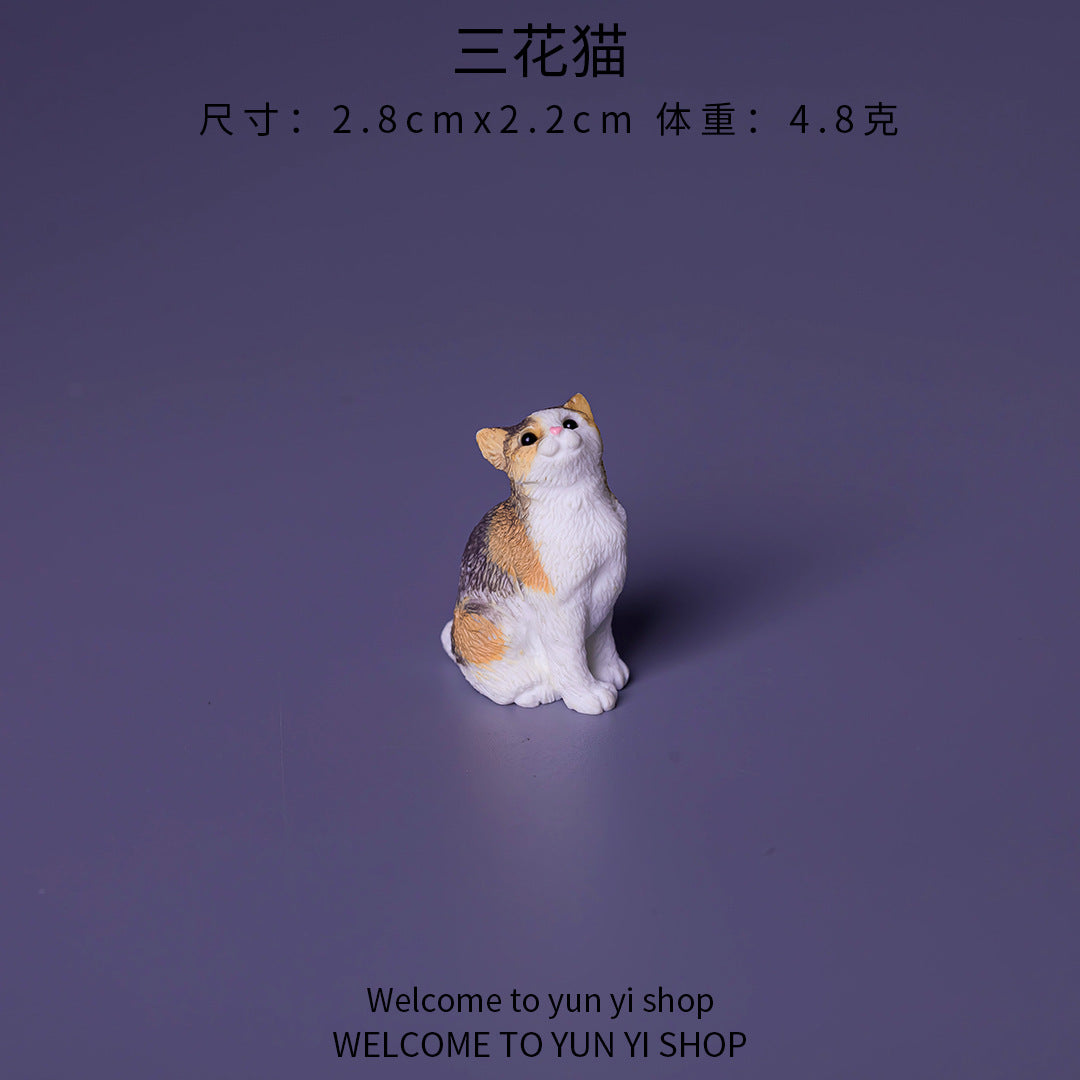 微景观写实小猫 创意树脂摆件卡通可爱小猫 办公室车载桌面小摆件