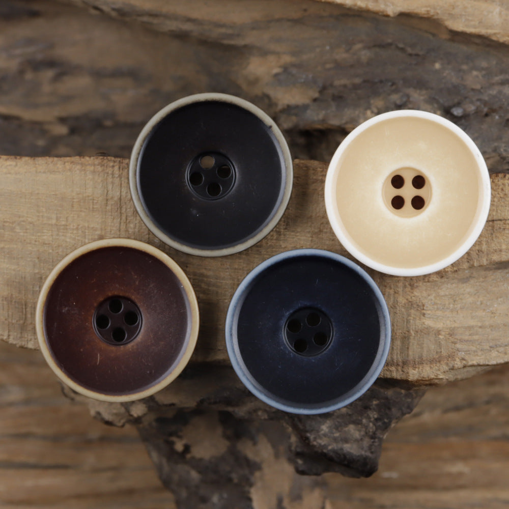 Bunli - DIY 10 Pack Contrast-Rim Round Button