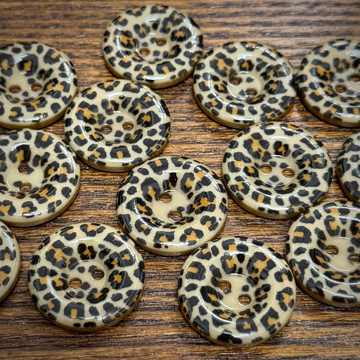 Bunli - DIY 10 Pack Animal Print Four Hole Button