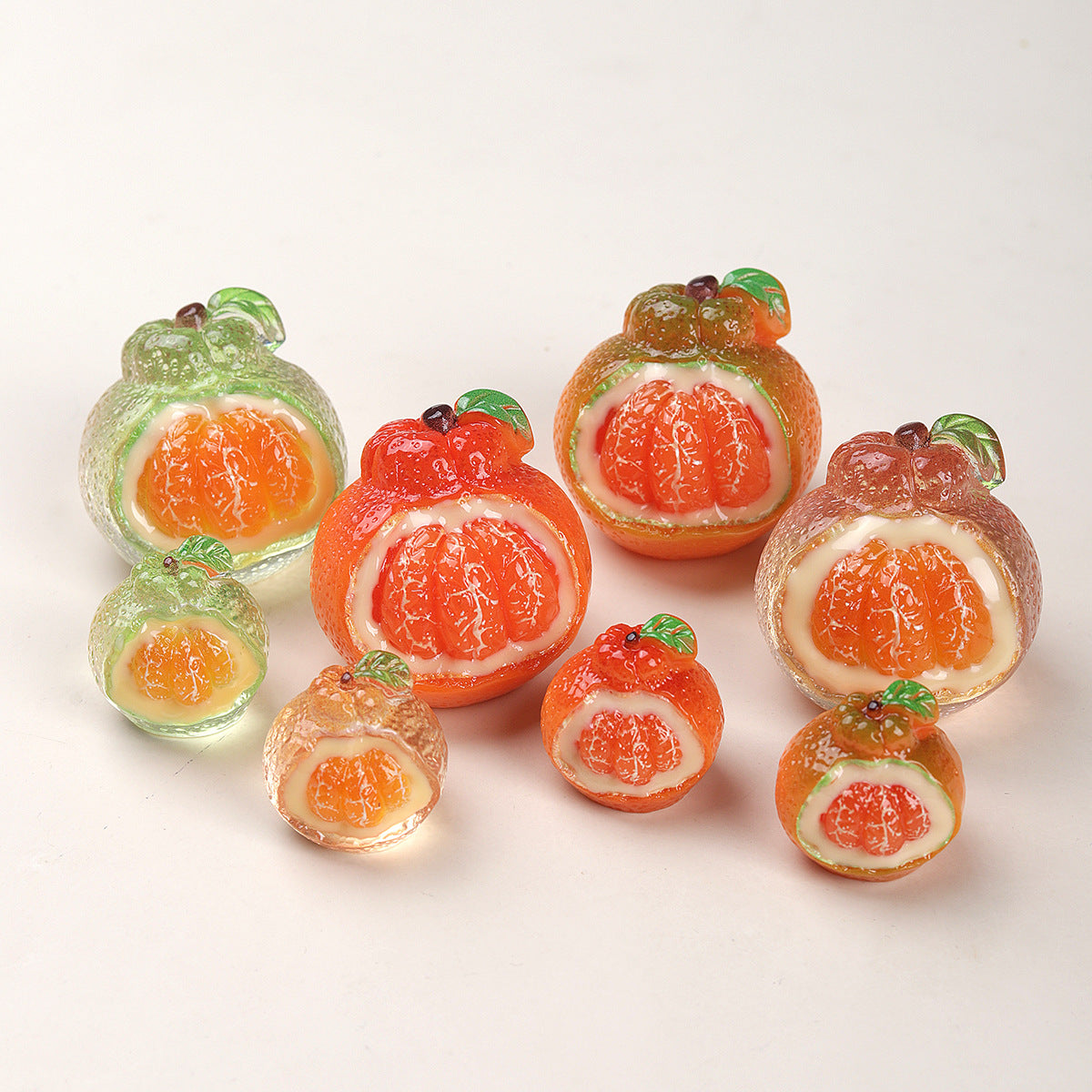 卡通diy树脂配件饰品立体特大耙耙柑奶油胶发夹鞋扣钥匙扣吊坠配