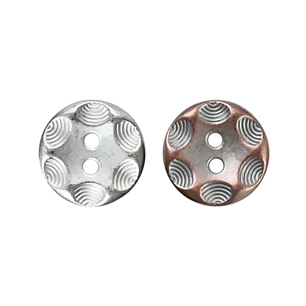 Bunli - DIY 10 Pack Scalloped Ripple Round Button