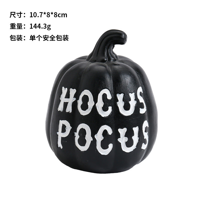 跨境新品 万圣节装饰品 ins欧式树脂南瓜装饰品 鬼节派对桌面摆件