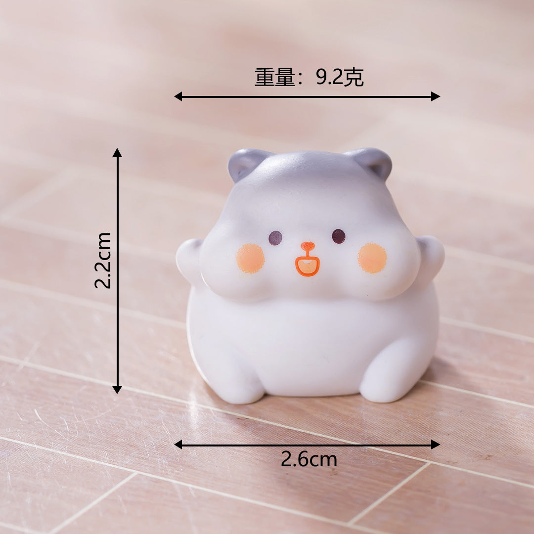 微景观创意可爱圆圆小仓鼠 公仔娃娃屋diy装饰配件迷你桌面小摆件